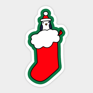 Christmas Stocking Penguin Sticker